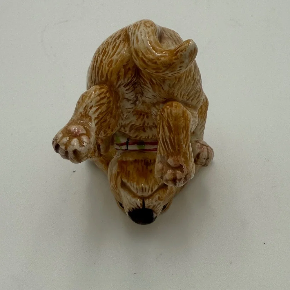 Fitz and Floyd Dear‎ Santa Puppy Dog Figurines Set of 3 Christmas Holiday Decor
